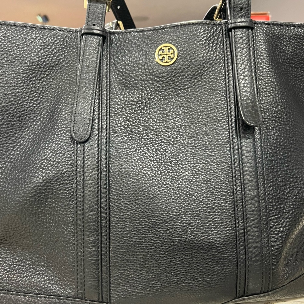Tory Burch leather tote bag, black